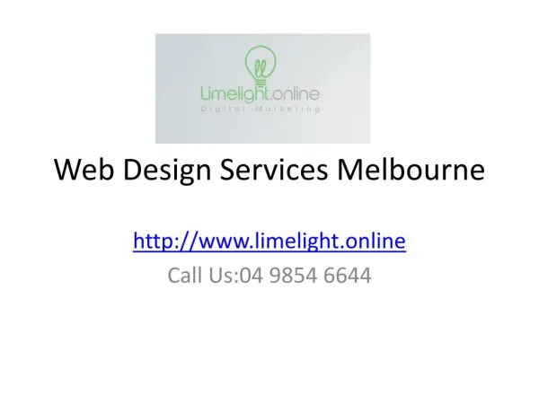 Web Design Services Melbourne