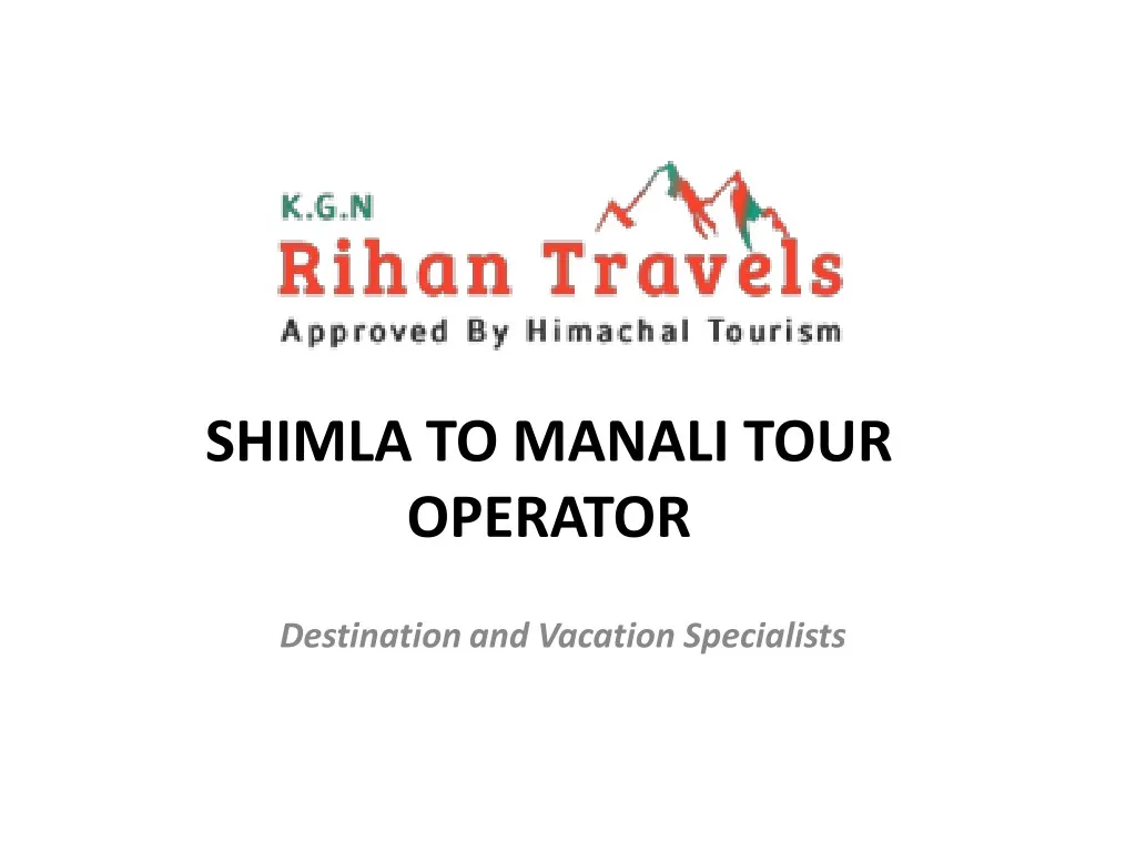 shimla to manali tour operator