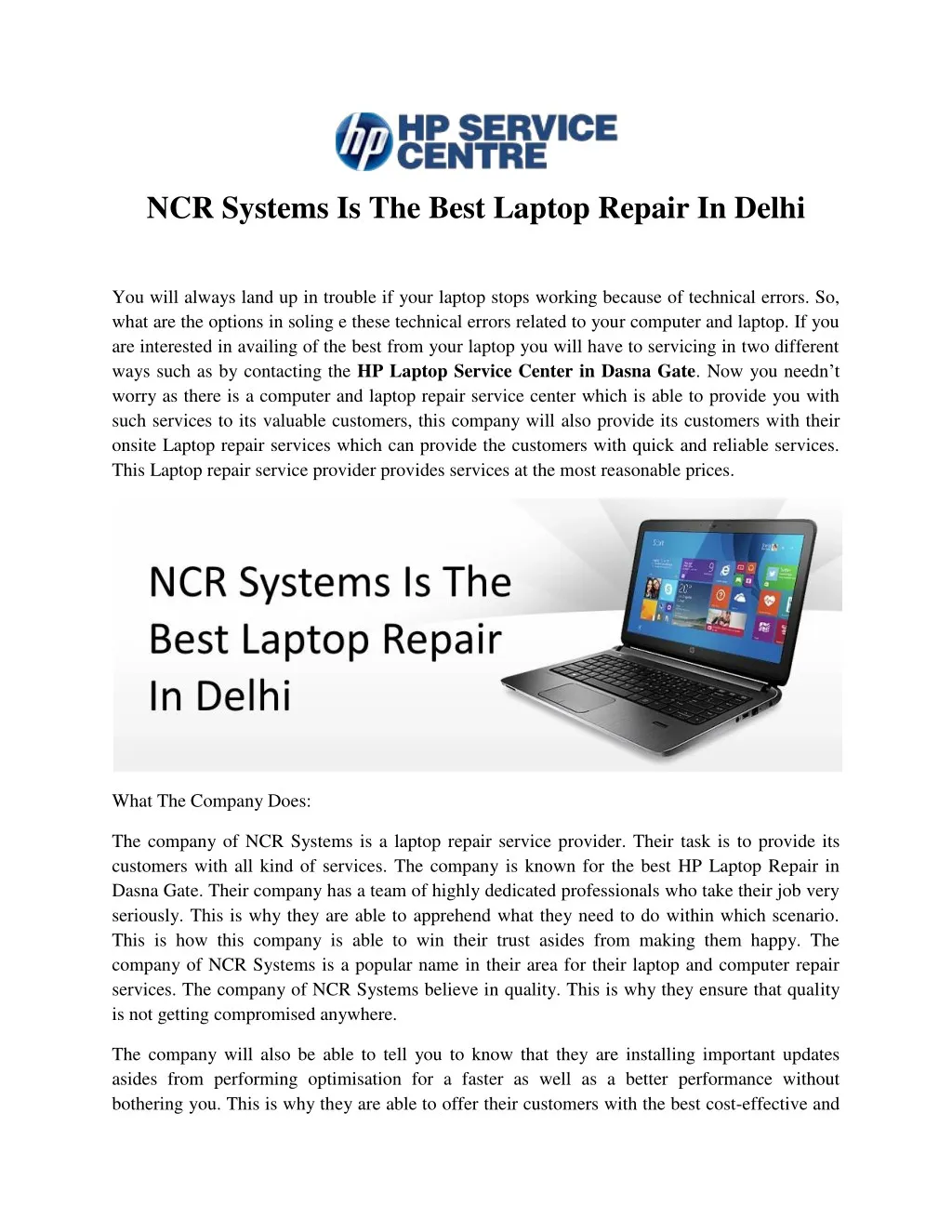 ncr systems is the best laptop repair in delhi