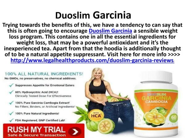 Duoslim Garcinia Where to Buy and Free Trial