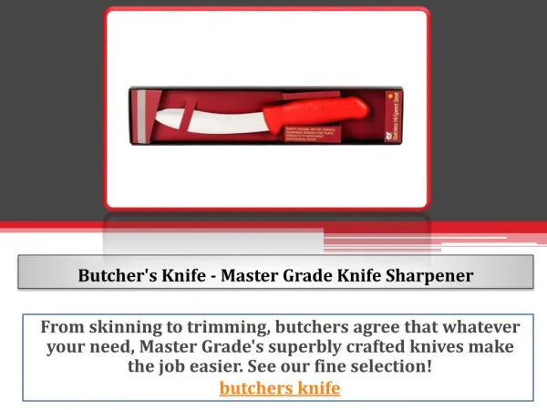Butcher's Knife - Master Grade Knife Sharpener