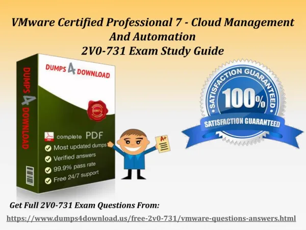 Download 2V0-731 Braindumps - VMware 2V0-731 Real Exam Questions Dumps4Download