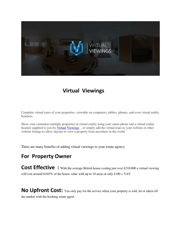 Virtual Viewings