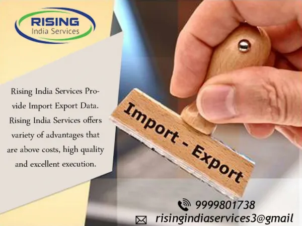 India Export Products By Rising India Services