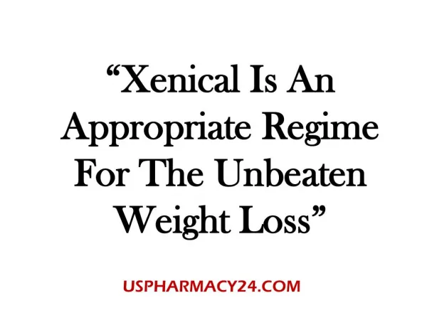 Xenical 120 mg For Obesity Treatment