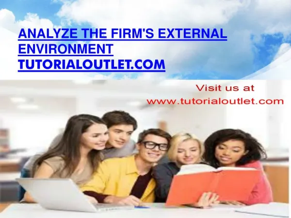 Analyze the firm's external environment