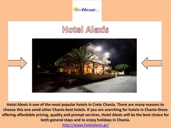 Book Alexis Hotels in Crete