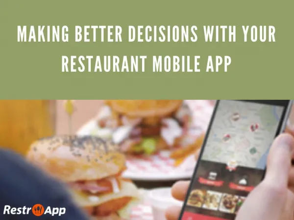 Making Better Decisions with Your Restaurant Mobile App