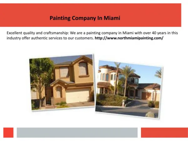 Painting Company In Miami