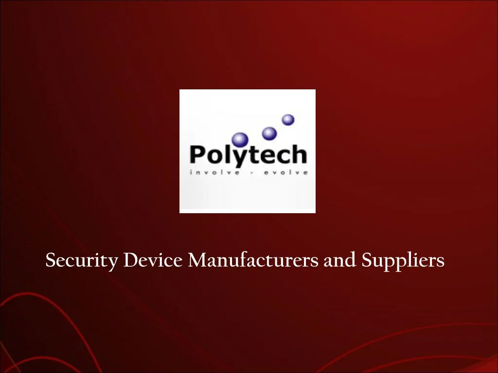security device manufacturers and suppliers