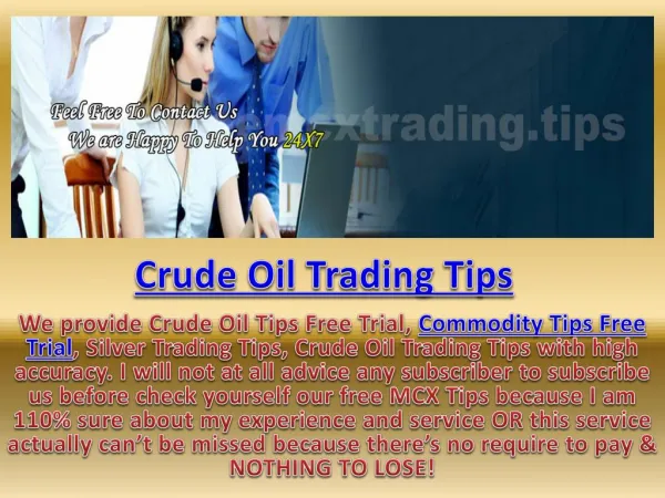 Get Online Commodity Trading Advice from Free MCX Trading Tips