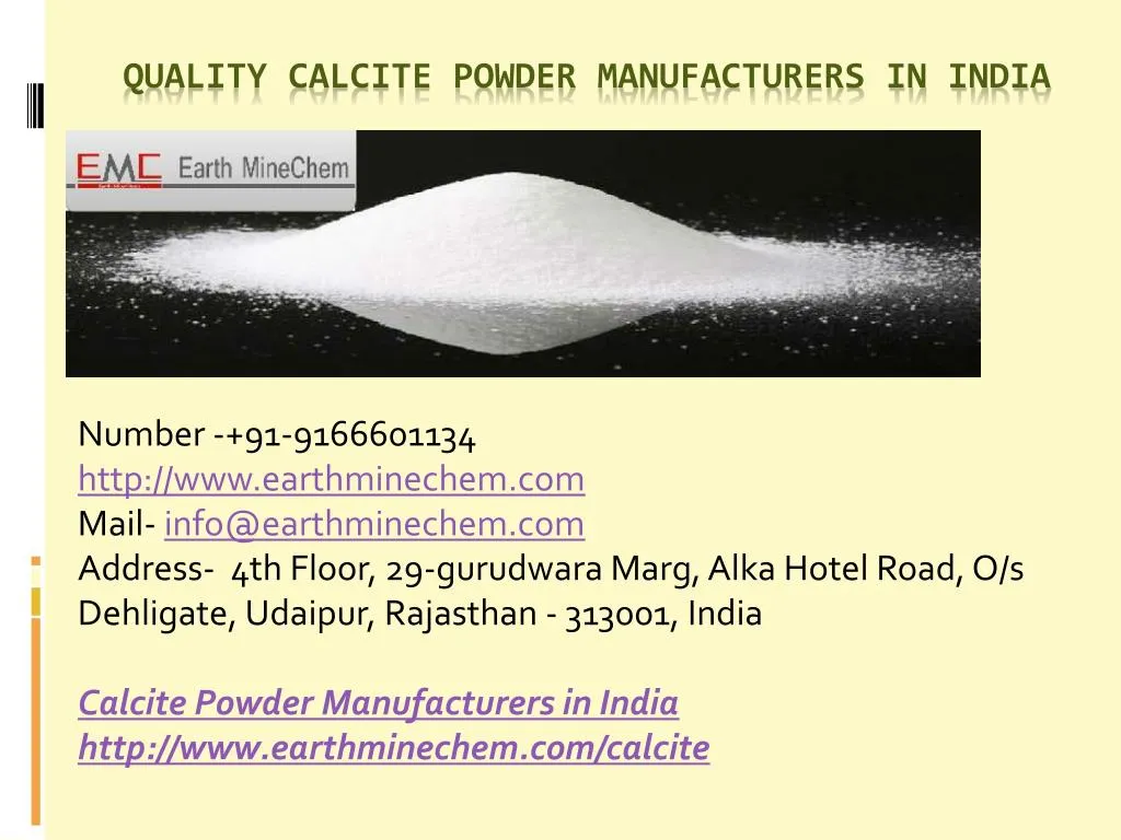 quality calcite powder manufacturers in india