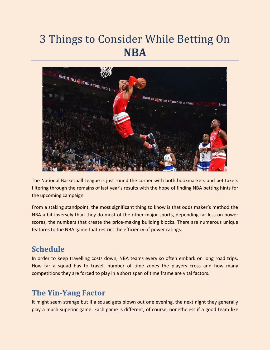 3 things to consider while betting on nba