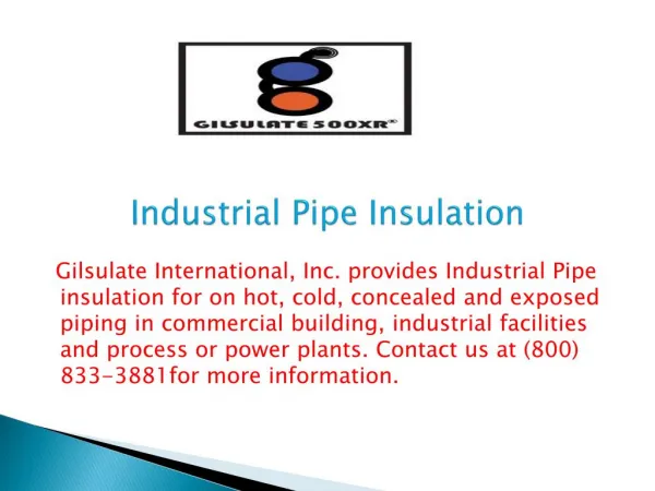 industrial pipe insulation