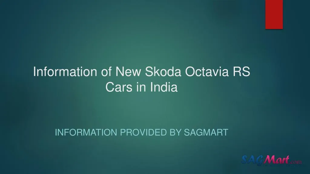 information of new skoda octavia rs cars in india