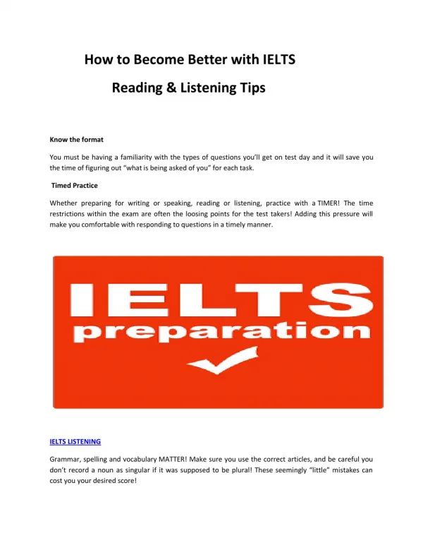 How to Become Better with IELTS Reading & Listening Tips