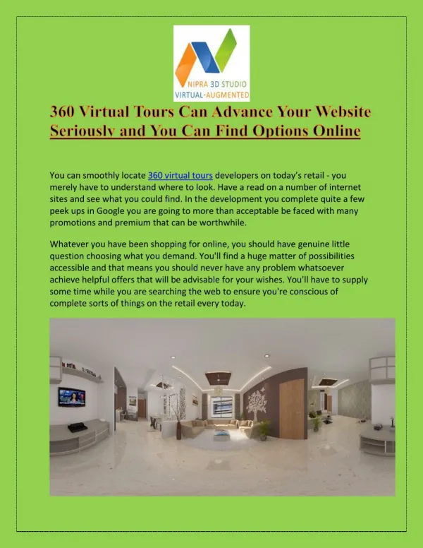 Top Virtual Reality Developers with 360 Virtual Tour in India