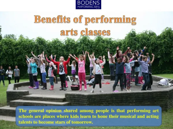 Benefits of performing arts classes