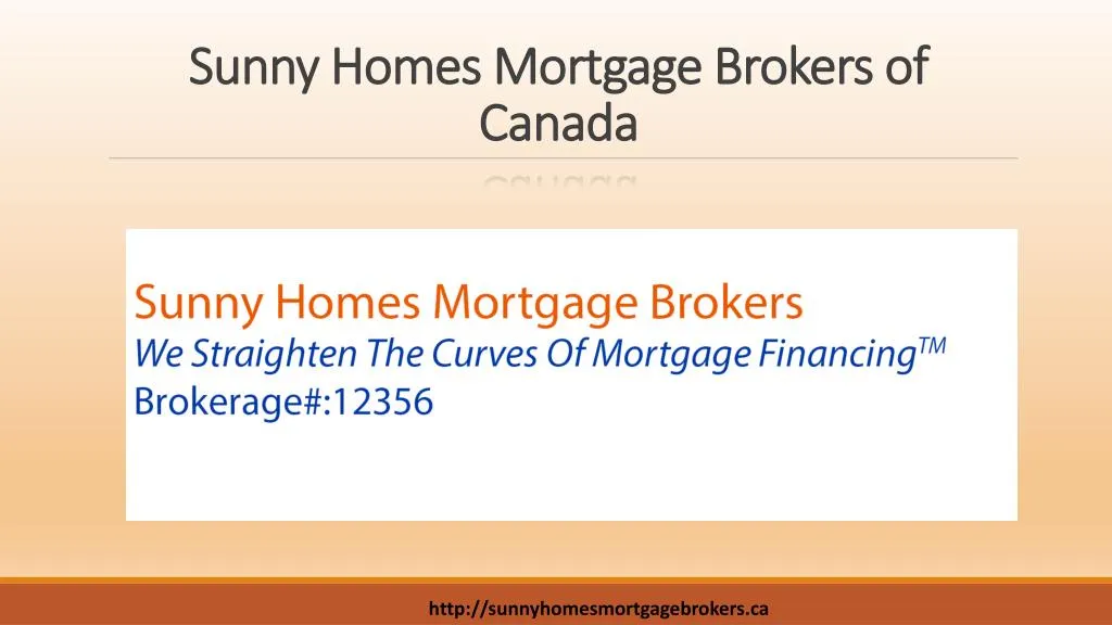 sunny homes mortgage brokers of canada
