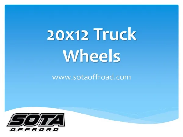 20x12 Truck Wheels - www.sotaoffroad.com