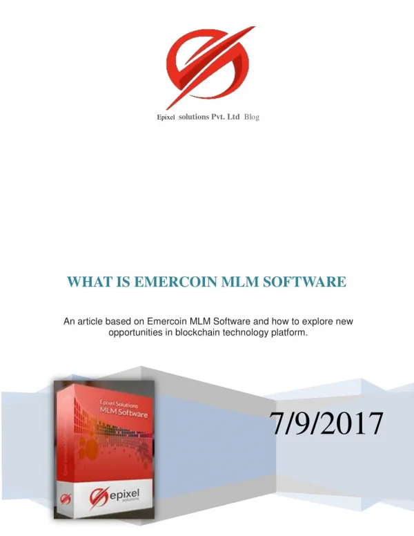 What is Emercoin MLM Software