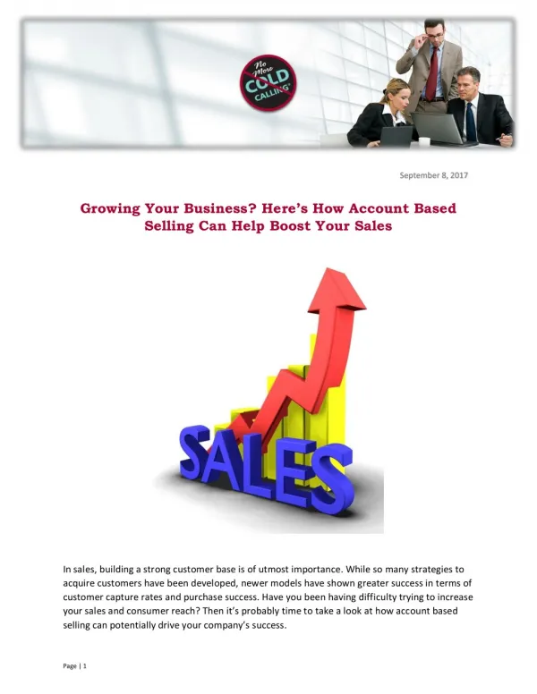 Growing Your Business? Here’s How Account Based Selling Can Help Boost Your Sales