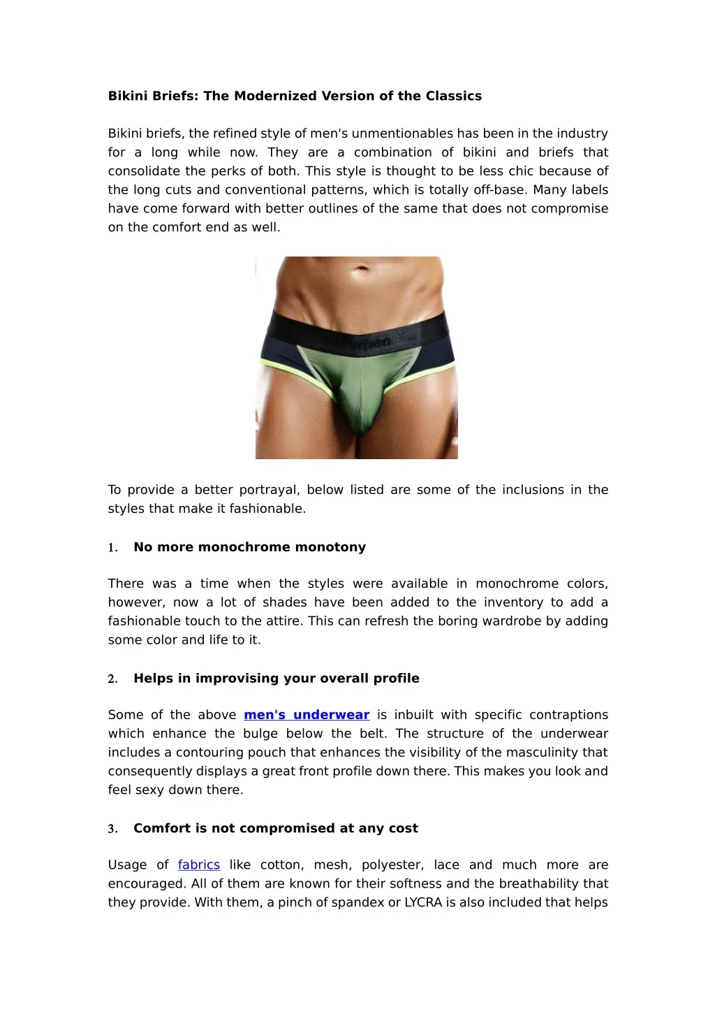 bikini briefs the modernized version