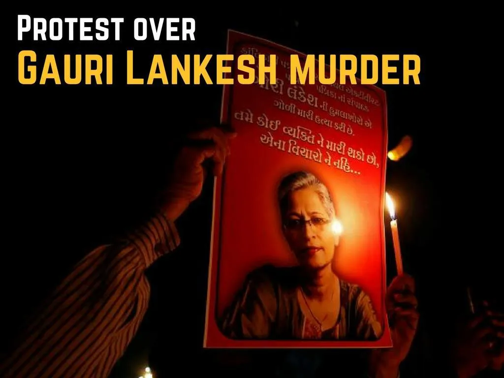 protest over gauri lankesh murder