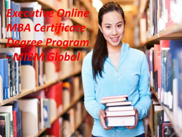 executive online mba certificate degree program