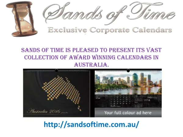 Sands of Time- Promotional Calendars for Business in Australia