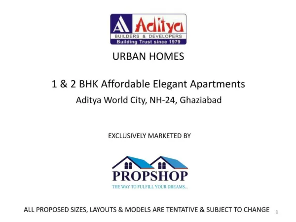 Aditya Urban Homes NH 24 Ghaziabad | Aditya City Residences Nh 24