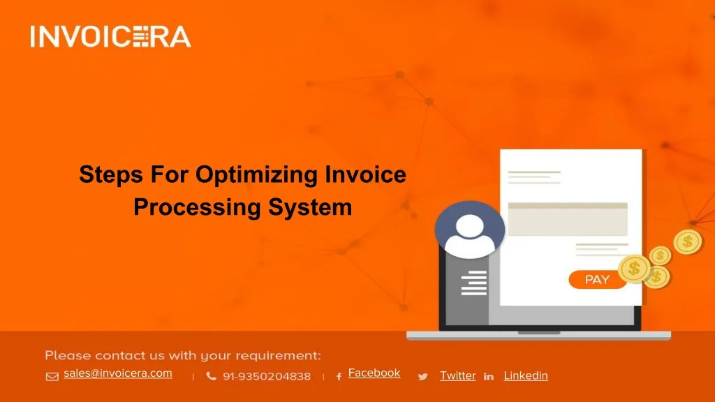 steps for optimizing invoice processing system