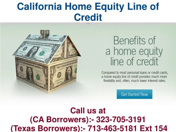 California Home Equity Line of Credit @ 323-705-3191