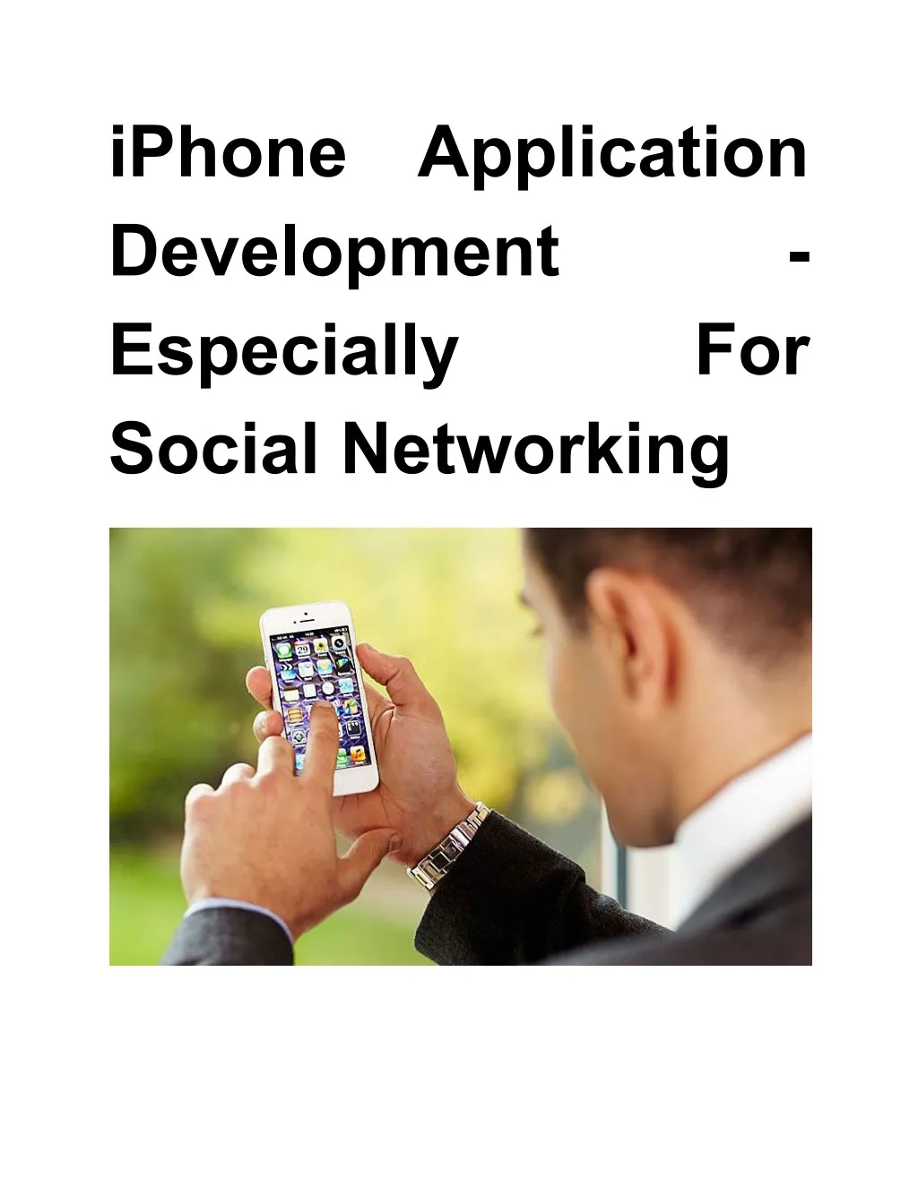 iphone development especially social networking