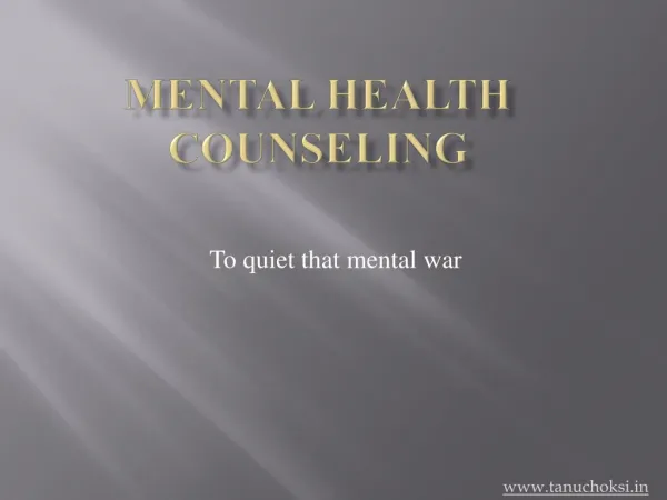 Mental Health Counseling