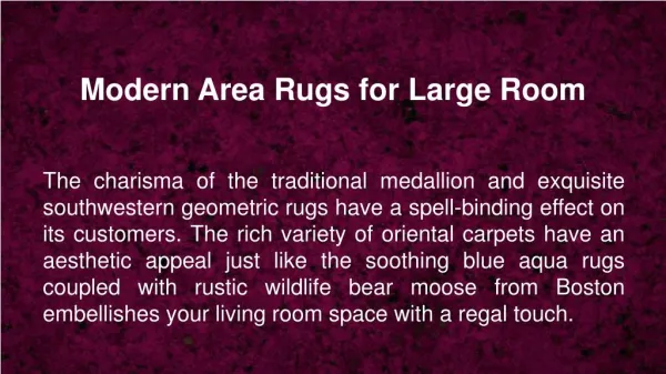 Modern Area Rugs for Large Room