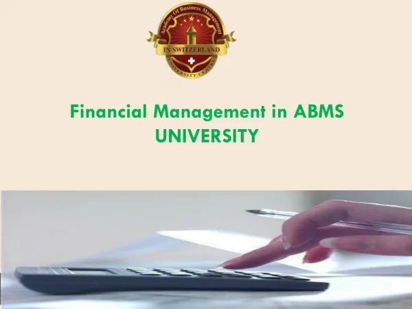 Financial Management in ABMS UNIVERSITY