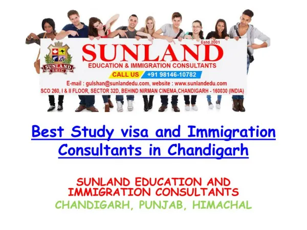Best Study Visa and Immigration Consultants in Chandigarh and Punjab