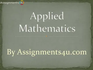 Applied Mathematics Assignment Help - slide 1