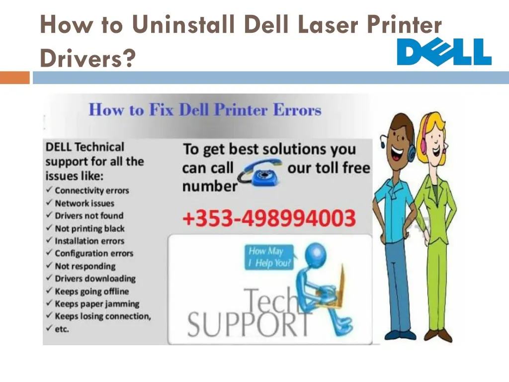 how to uninstall dell laser printer drivers