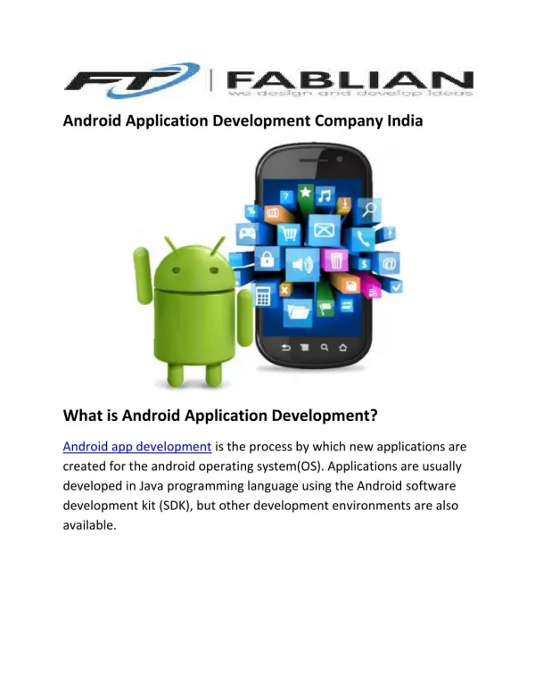Android application-development-company-india