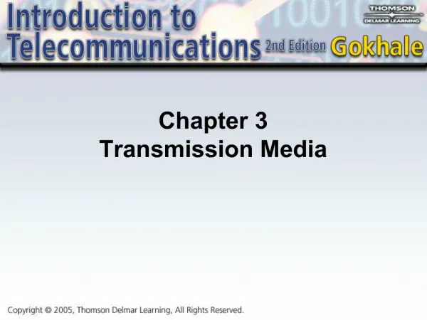 Chapter 3 Transmission Media