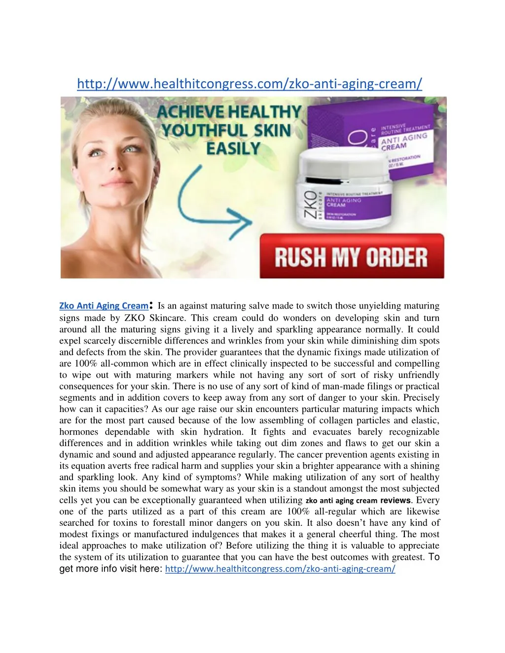 http www healthitcongress com zko anti aging cream