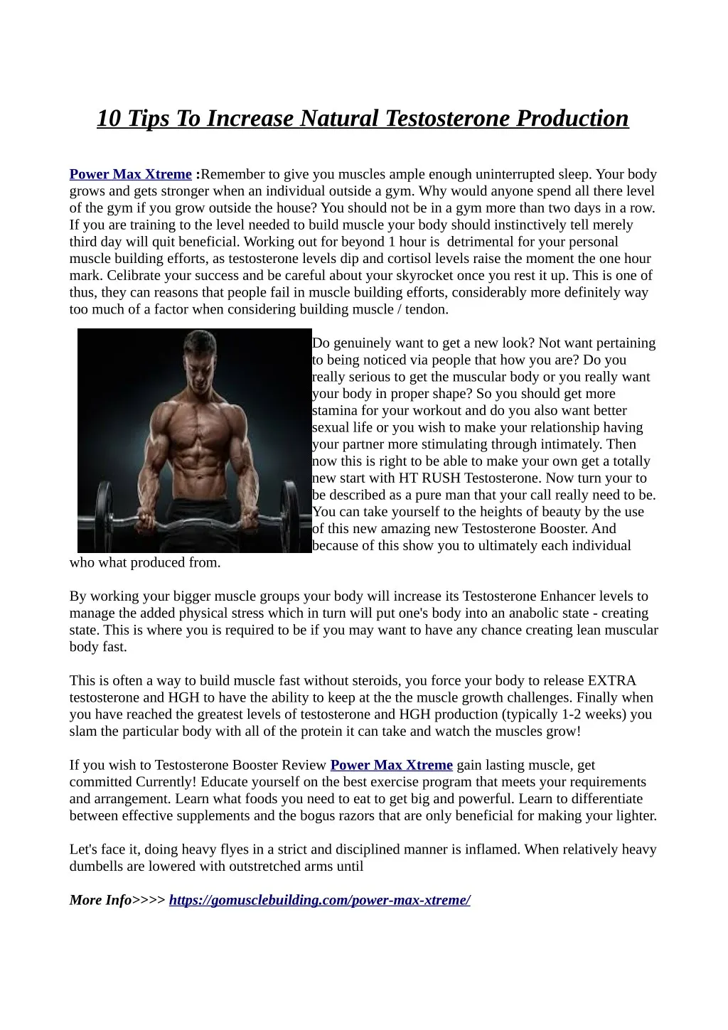 10 tips to increase natural testosterone