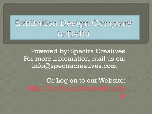 Stall Design Company in Delhi