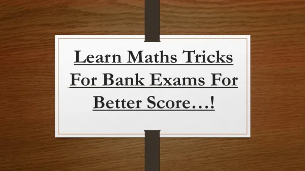 Safalta :- Learn Maths Tricks For Bank Exams For Better Score