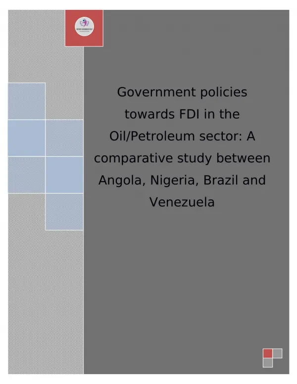 Government policies towards FDI in the Oil and Petroleum sector
