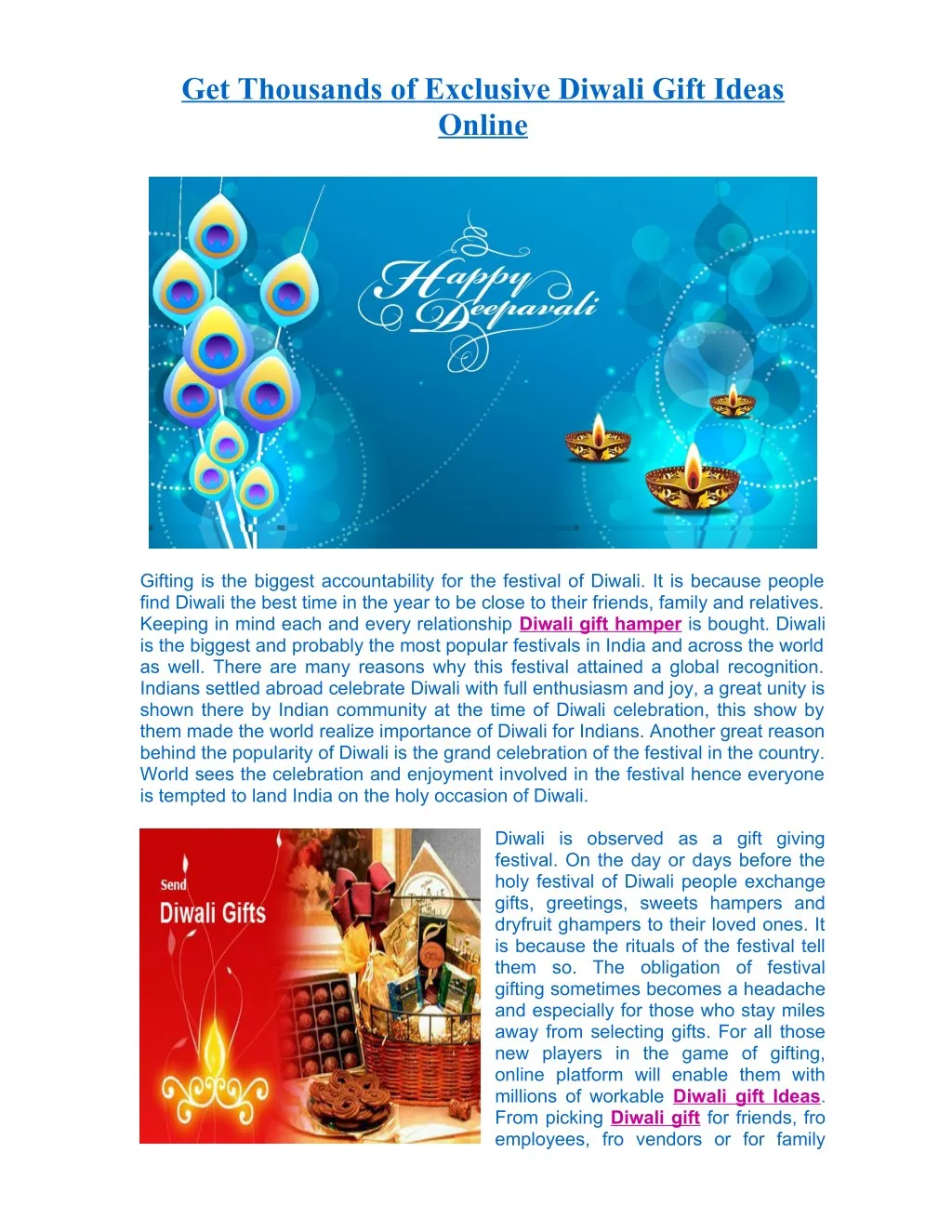 get thousands of exclusive diwali gift ideas