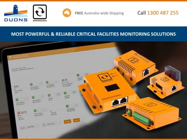 MOST POWERFUL & RELIABLE CRITICAL FACILITIES MONITORING SOLUTIONS