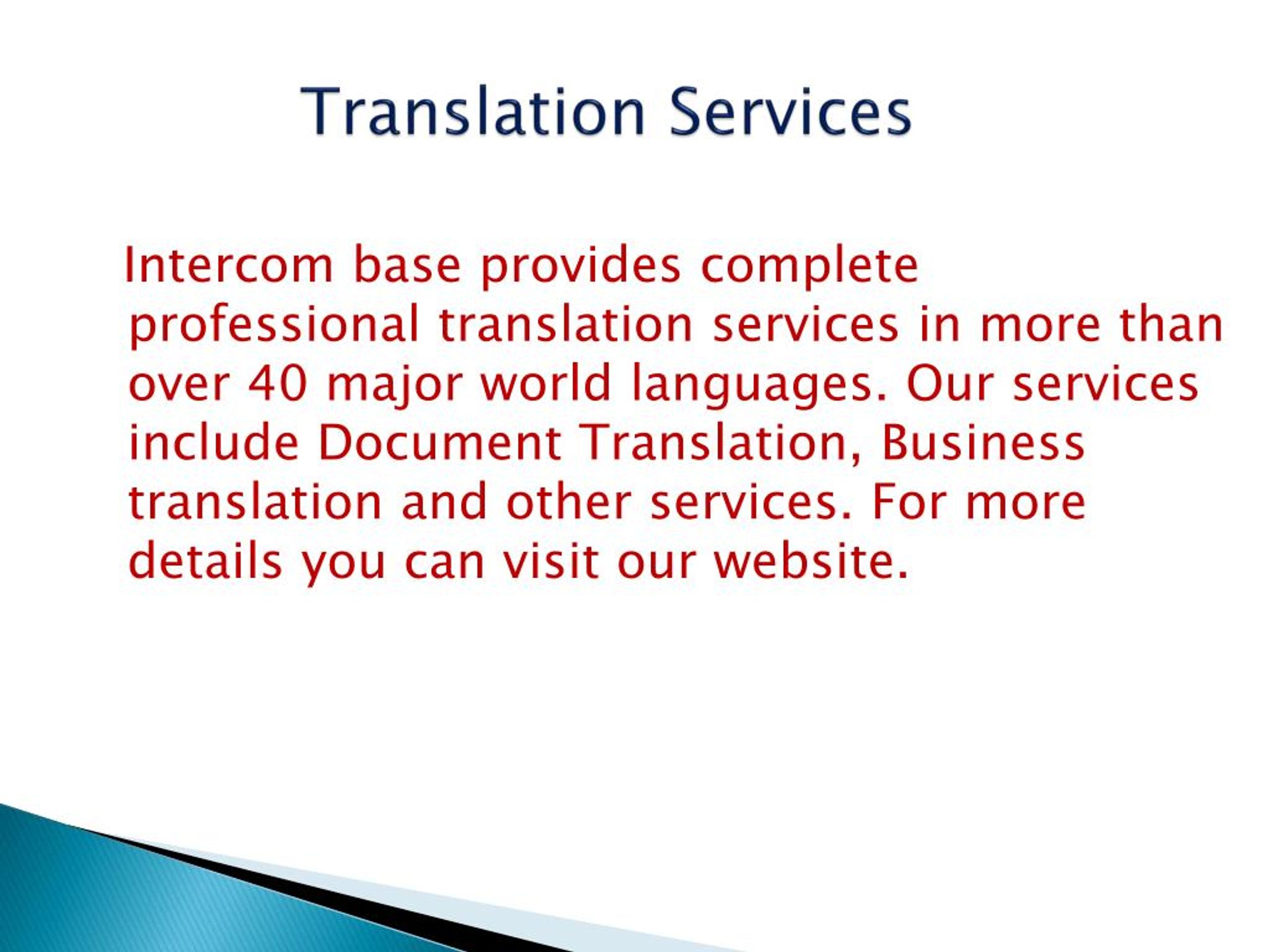 PPT - Translation Services PowerPoint Presentation, free download - ID ...